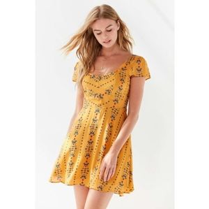 Urban Outfitters Yellow Floral Dress
